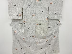 アンティーク　青海波模様手織り節紬着物